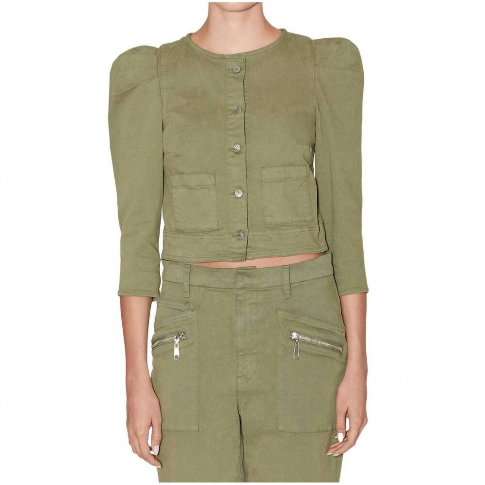 NEW LE JEAN sienna jacket in military